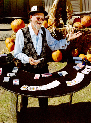 Historical card gambling show, magic, entertainment, fairs, festivals, party planners, trade shows